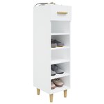 vidaXL Armoire à chaussures Blanc 30x35x105 cm Bois d'ingénierie