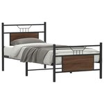 vidaXL Cadre de lit sans matelas chêne marron 80x200cm bois ingénierie