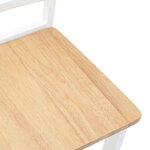 vidaXL Chaises à manger 2 Pièces blanc bois massif caoutchouc
