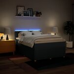 vidaXL Sommier à lattes de lit avec matelas Bleu 140x190 cm Tissu