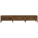 vidaXL Meuble TV Chêne marron 150x34 5x30 cm Bois d'ingénierie
