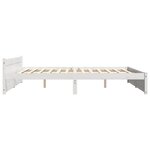 vidaXL Cadre de lit sans matelas blanc bois massif 180x200 cm