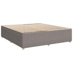 vidaXL Sommier à lattes de lit avec matelas Taupe 200x200 cm Tissu
