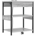 vidaXL Cabinet de chevet 2 Pièces Gris Sonoma 41 x 31 x 51 cm
