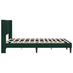 vidaXL Cadre de lit avec tête de lit Vert foncé 140 x 190 cm Velours