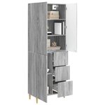 vidaXL Ensemble de Meubles 2 Pièces Sonoma gris 66 x 34 5 x 90 cm