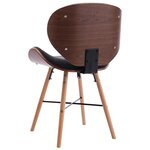 vidaXL Chaises à manger lot de 2 gris foncé tissu et bois courbé