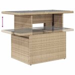 vidaXL Salon de jardin avec coussins 5 Pièces beige résine tressée