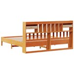 vidaXL Lit bibliothèque sans matelas cire marron 200x200 cm pin massif