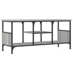 vidaXL Meuble TV sonoma gris 100x35x45 cm bois d'ingénierie et fer