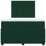 vidaXL Sommier à lattes de lit et matelas Vert foncé 120x200cm Velours