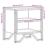 vidaXL Tables de chevet 2Pièces chêne sonoma 40x30x40cm bois d'ingénierie