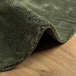 vidaXL Tapis HUARTE à poils courts doux et lavable vert forêt Ø 100 cm