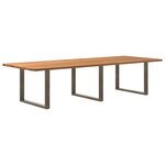 vidaXL Table à manger marron clair bois de chêne massif rectangulaire