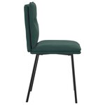 vidaXL Chaises à manger lot de 4 Vert foncé Velours