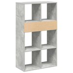 vidaXL Bibliothèque gris béton 66x31x112 cm bois d'ingénierie