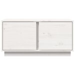 vidaXL Table basse Blanc 80x50x40 cm Bois massif de pin