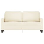 vidaXL Canapé à 2 places Crème 140 cm Velours