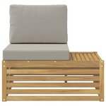 vidaXL Canapé d'extérieur en bout Bois d'Acacia Massif Blanc