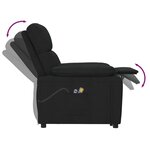 vidaXL Fauteuil électrique de massage Noir Tissu