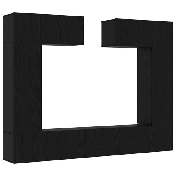vidaXL Ensemble meuble TV 6 Pièces Chêne noir 100 x 30 x 30 cm
