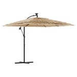 vidaXL Parasol de jardin avec mât en acier marron 290x290x238 cm