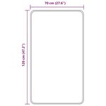 vidaXL Tapis de bain antidérapant Rouge 70 x 120 cm PP