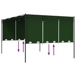vidaXL Pavillon 4 x 3 x 2 3 m Vert Polyester et Acier