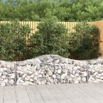 vidaXL Paniers à gabions arqués 50 Pièces 200x50x60/80 cm fer galvanisé
