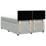 vidaXL Sommier à lattes de lit et matelas Gris clair 140x190cm Velours