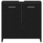 vidaXL Ensemble de mobilier de salle de bain 4 Pièces Chêne noir