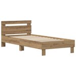 vidaXL Cadre de lit Chêne artisanal 98 5 x 200 cm Bois d'ingénierie
