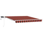 vidaXL Auvent Rétractable with 300 x 250 cm orange et marron
