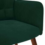 vidaXL Fauteuil relax avec tabouret en velours vert foncé