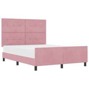 vidaXL Lit à ressorts avec tête de lit Rose 160 x 200 cm Velours