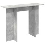 vidaXL Table console Gris béton 100 x 30 x 75 cm Bois d'ingénierie