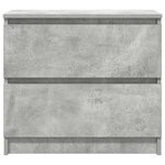 vidaXL Meuble TV gris béton 60x35x54 cm bois d'ingénierie