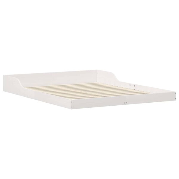vidaXL Cadre de lit Blanc 160 x 220 cm Bois massif en pin