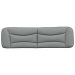 vidaXL Coussin de tête de lit Hvar gris clair 180 cm tissu
