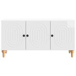 vidaXL Meuble TV Blanc brillant 99 x 34 5 x 50 cm Bois d'ingénierie