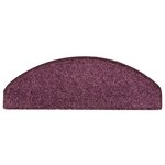 vidaXL Tapis de marches d'escalier 15 Pièces Violet foncé 65x21x4 cm