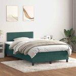 vidaXL Sommier à lattes de lit et matelas vert foncé 120x210cm velours