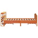 vidaXL Cadre de lit sans matelas cire marron 120x190cm bois pin massif