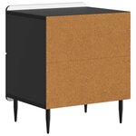 vidaXL Cabinet de chevet avec tiroir 2 Pièces Noir 43 x 34 5 x 49 5 cm