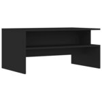 vidaXL Table basse noir 90x55x42 5 cm bois d'ingénierie