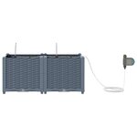 vidaXL Pots de jardin Gris clair 80 x 40 x 37.5 cm Acier