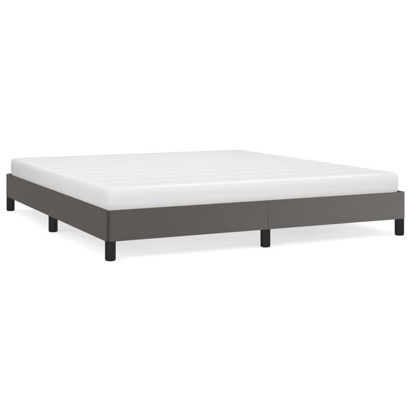 vidaXL Cadre de lit Gris 160x200 cm Similicuir