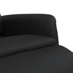 vidaXL Fauteuil inclinable avec repose-pieds noir similicuir