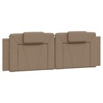 vidaXL Cadre de lit avec tête de lit Cappuccino 160x200 cm Similicuir