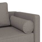 vidaXL Chaise longue avec coussins taupe tissu